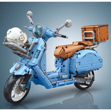 Load image into Gallery viewer, 1828PCS MOC Technic Speed Blue Vespa 300 Vintage Classic Motorcycle Motor Bike Model Toy Building Block Brick Gift Kids DIY Compatible Lego 1:5
