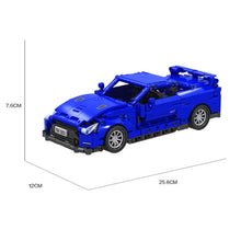 Load image into Gallery viewer, 488PCS MOC Technic Speed Pull Back GTR R35 JDM Racing Sports Car Model Toy Building Block Brick Gift Kids DIY Compatible Lego 1:18
