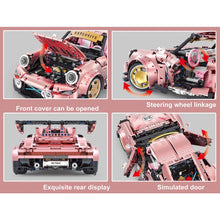 Load image into Gallery viewer, 2368PCS MOC Technic Speed Static Pink 911 RWB Super Racing Sports Car Model Toy Building Block Brick Gift Kids DIY Compatible Lego 1:10
