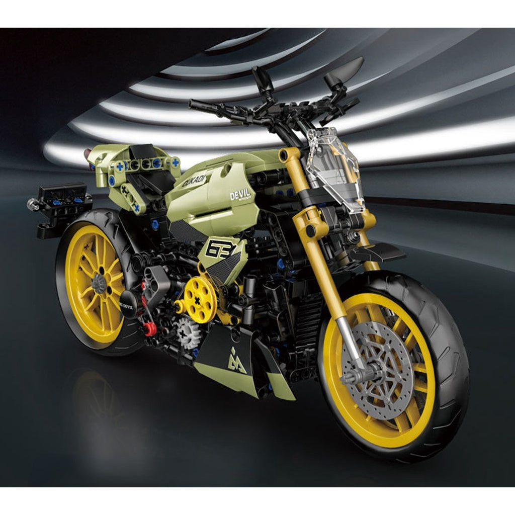 756PCS MOC Technic Speed Diavel Motorcycle Motor Bike Model Toy Building Block Brick Gift Kids DIY Compatible Lego