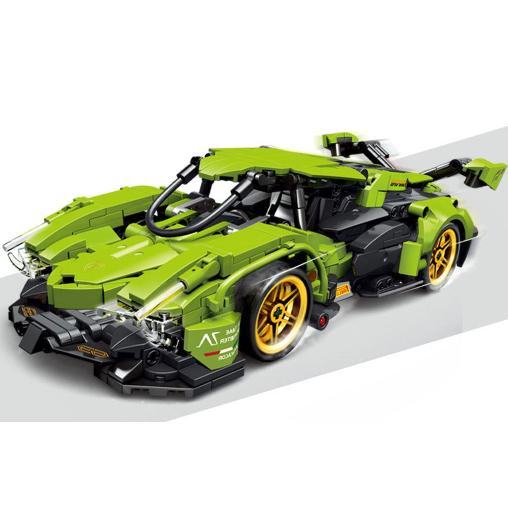 668PCS MOC Technic Speed Pull Back V12 Super Racing Sports Car Model Toy Building Block Brick Gift Kids DIY Compatible Lego 1:16