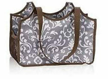 Load image into Gallery viewer, Thirty One Organizing Utility Keep it Tote Cosmetic Bag 31 gift in Grey Parisian Pop

